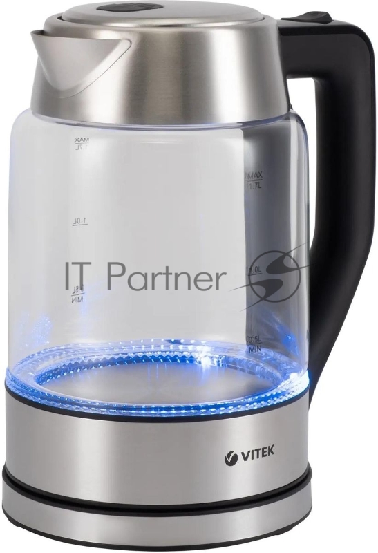 Чайник электрический Vitek VT-7043 1.7л. 2200Вт разноцветный корпус: стекло