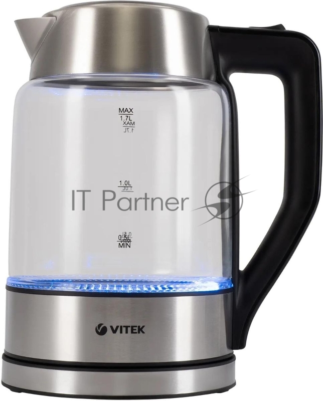 Чайник электрический Vitek VT-7043 1.7л. 2200Вт разноцветный корпус: стекло