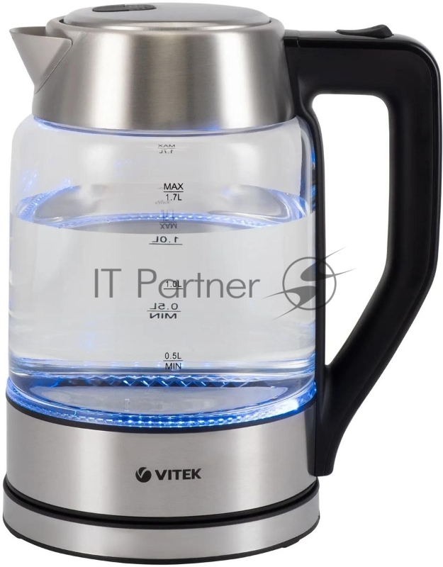 Чайник электрический Vitek VT-7043 1.7л. 2200Вт разноцветный корпус: стекло