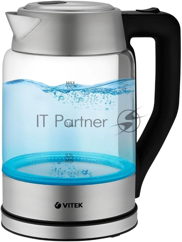 Чайник электрический Vitek VT-7043 1.7л. 2200Вт разноцветный корпус: стекло