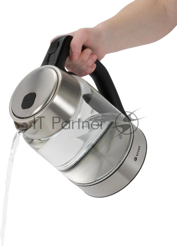 Чайник электрический Vitek VT-7043 1.7л. 2200Вт разноцветный корпус: стекло