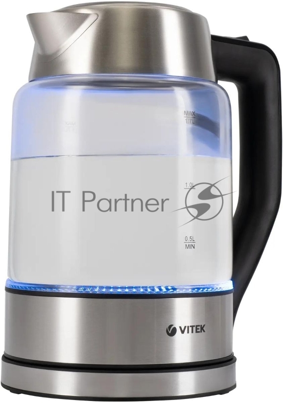 Чайник электрический Vitek VT-7043 1.7л. 2200Вт разноцветный корпус: стекло