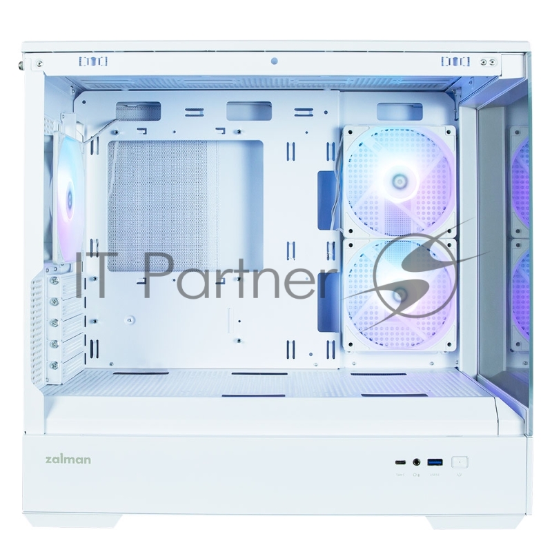 Корпус MiniTower Zalman P30 White (mATX, без БП, ARGB, USB3.2 Type-A + USB3.2 Type-C) (Zalman P30 White)