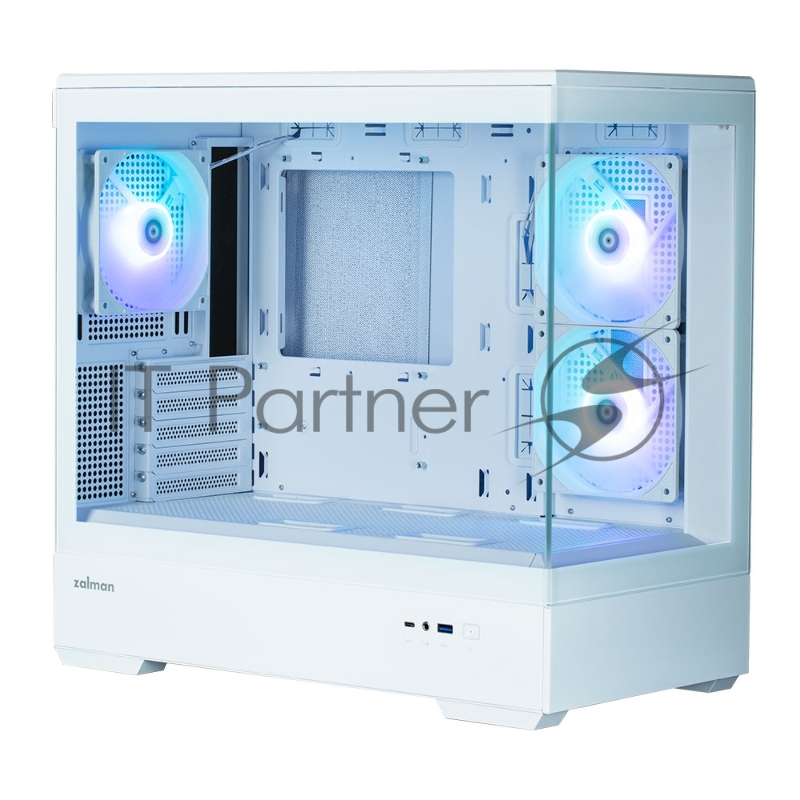 Корпус MiniTower Zalman P30 White (mATX, без БП, ARGB, USB3.2 Type-A + USB3.2 Type-C) (Zalman P30 White)