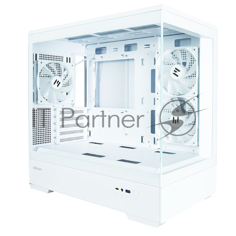 Корпус MiniTower Zalman P30 White (mATX, без БП, ARGB, USB3.2 Type-A + USB3.2 Type-C) (Zalman P30 White)