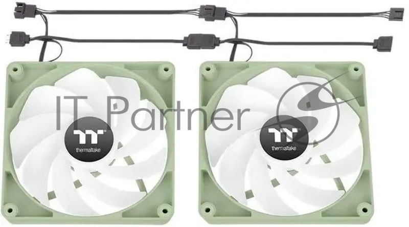 Вентилятор для корпуса Thermaltake CT140 Sync Matcha Reverse ARGB 140х140x25 зеленый 4-pin 32.8дБ (упак.:2шт) (CL-F201-PL14MG-A) Ret