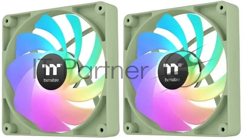Вентилятор для корпуса Thermaltake CT140 Sync Matcha Reverse ARGB 140х140x25 зеленый 4-pin 32.8дБ (упак.:2шт) (CL-F201-PL14MG-A) Ret