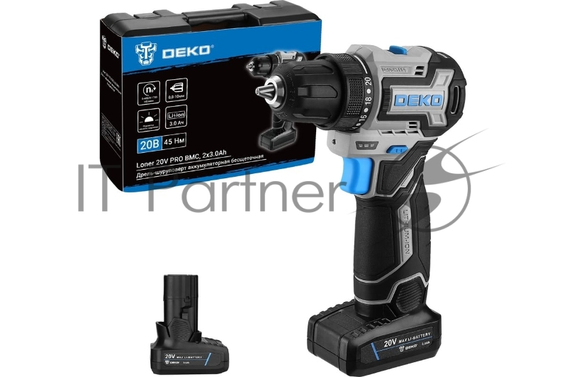 Дрель-шуруповерт Deko Loner 20V Pro 085-1010