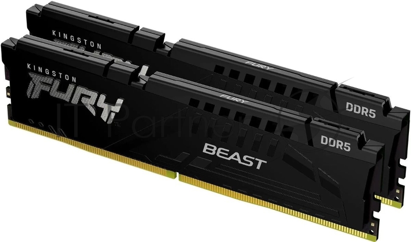 Оперативная память Kingston DDR5 FURY Beast Black 64Gb Kit (2x32Gb) KF556C36BBEK2-64