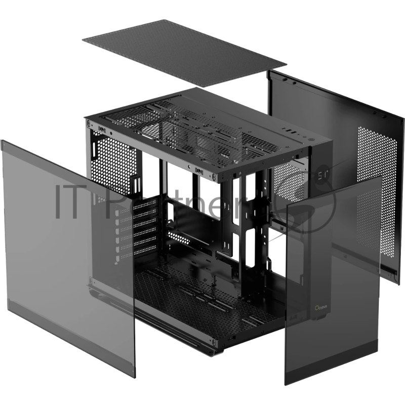 Корпус Ocypus Iota C70 BK ARGB ATX / win / black / 6 ARGB fans / no PSU / Tempered Glass