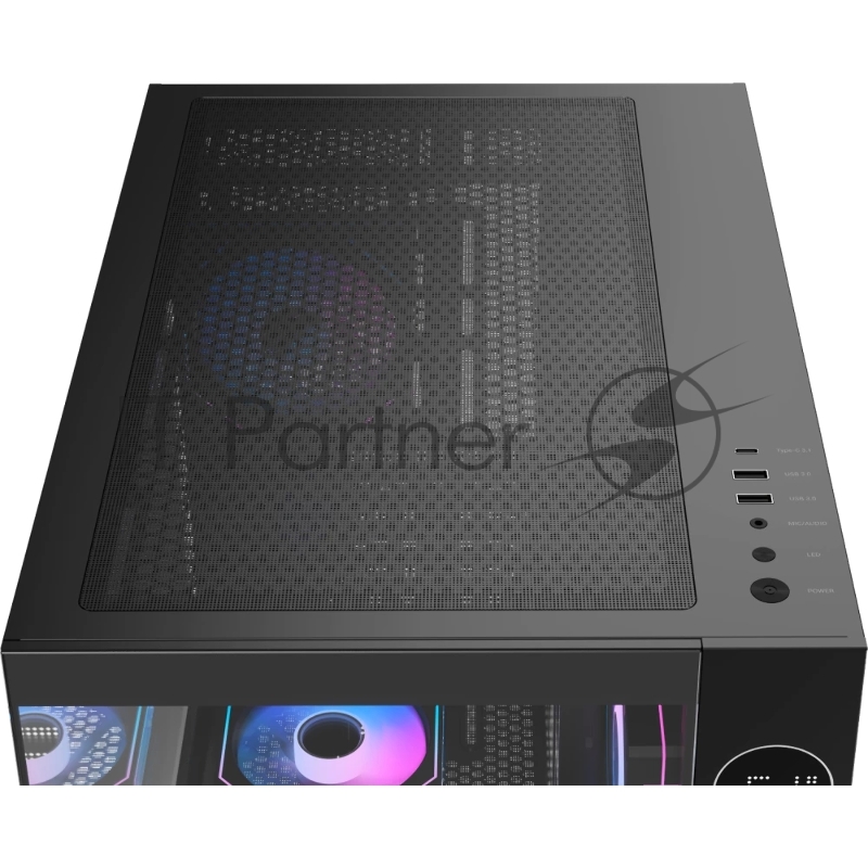 Корпус Ocypus Iota C70 BK ARGB ATX / win / black / 6 ARGB fans / no PSU / Tempered Glass