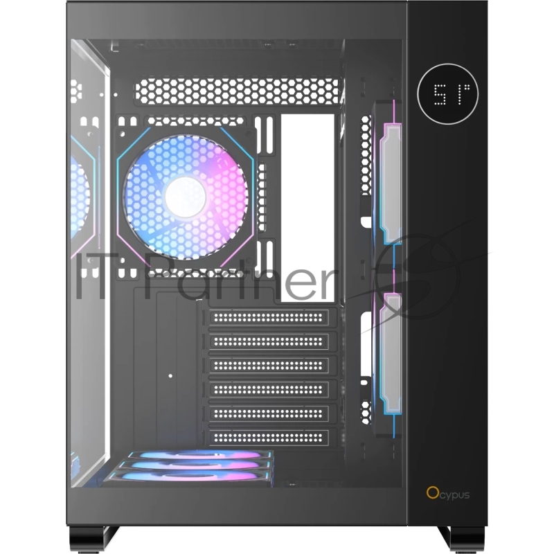 Корпус Ocypus Iota C70 BK ARGB ATX / win / black / 6 ARGB fans / no PSU / Tempered Glass