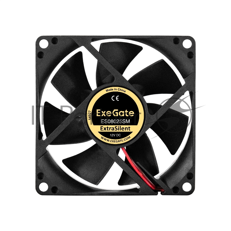 Вентилятор 12В DC ExeGate ExtraSilent ES08025SM (80x80x25 мм, Sleeve bearing (подшипник скольжения), Molex, 2100RPM, 21dBA)