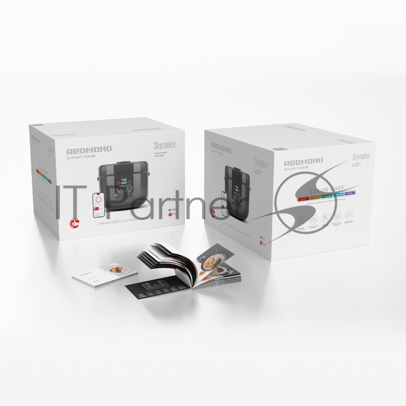 Мультиварка REDMOND MC100S 860 Вт, 5 л, 12 программ, чёрный/ металлик