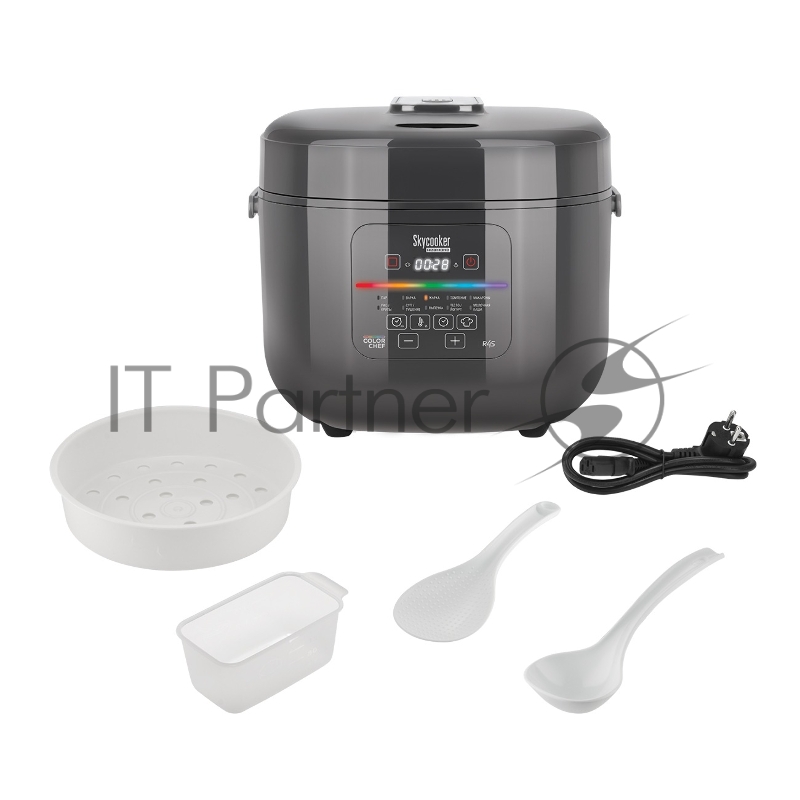 Мультиварка REDMOND MC100S 860 Вт, 5 л, 12 программ, чёрный/ металлик