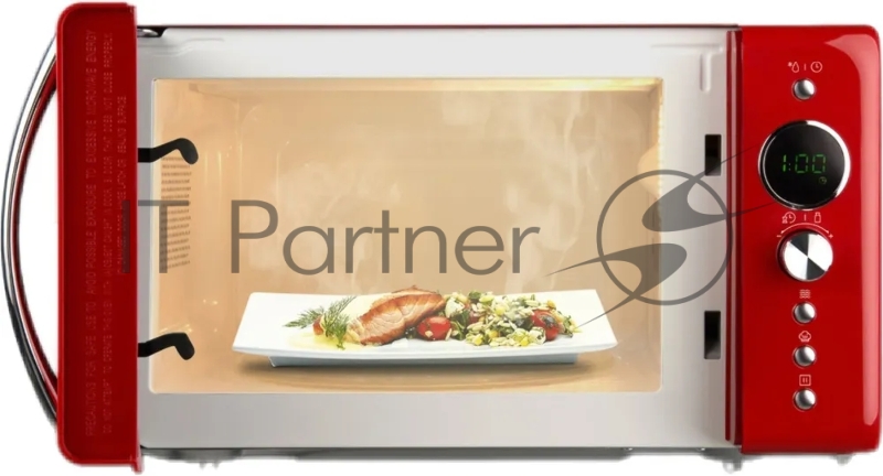 Микроволновая Печь Hyundai HYM-D3037 20л. 700Вт красный/серебристый