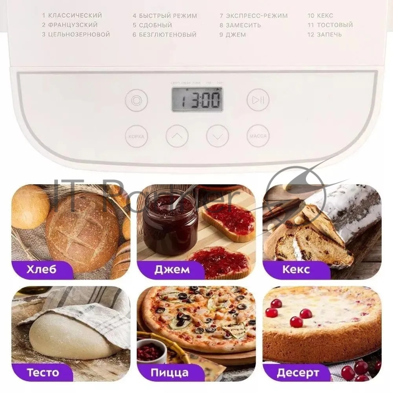 Хлебопечь Kitfort КТ-310 белый