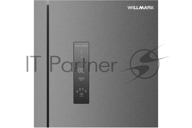 Холодильник WILLMARK MDF-637ID темно-серый двухкамерный 282/142л морозилка снизу