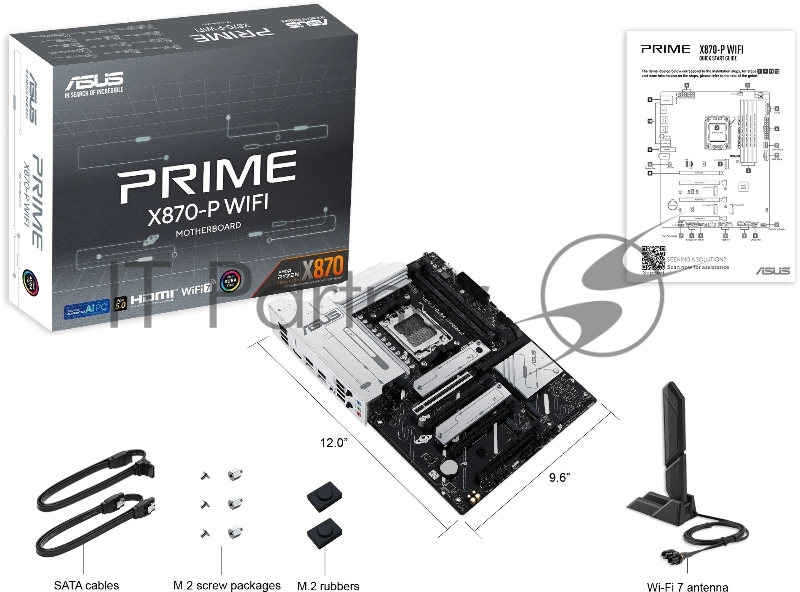 Материнская плата Asus PRIME X870-P WIFI SocketAM5 AMD X870 4xDDR5 ATX AC`97 8ch(7.1) 2.5Gg RAID+HDMI