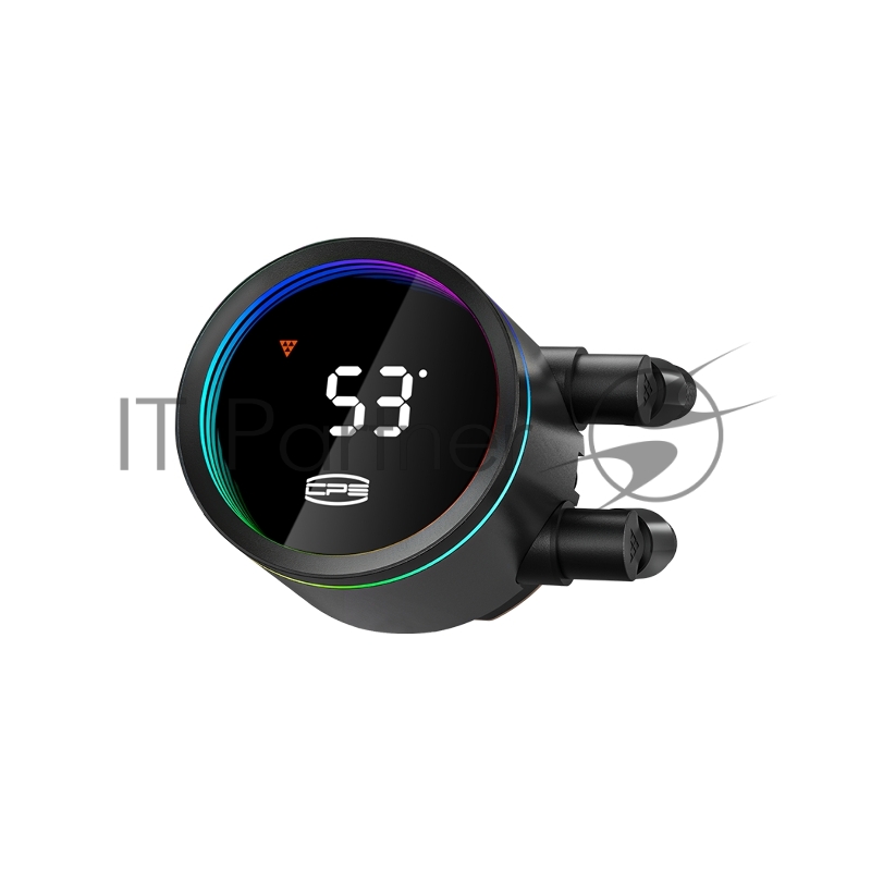 Система охлаждения/ PCCooler DA360 Pro ARGB Digital BK (300W, 360mm, LED temp., Black, ARGB/ Fans: 3x120mm, 75.8CFM, 33.7dBA, 2200RPM/ Pump height 57mm, 28dBA, 3000RPM, Rad thickness 27mm/ S: 1851, 1700, 1200, 20XX, 115X, AM5, AM4)