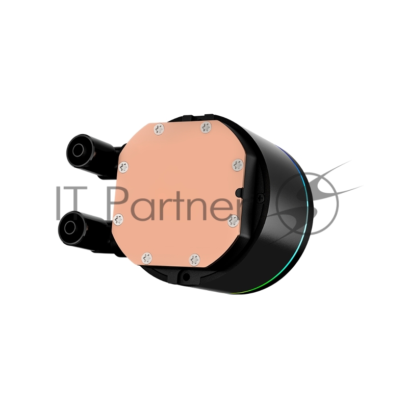 Система охлаждения/ PCCooler DA360 Pro ARGB Digital BK (300W, 360mm, LED temp., Black, ARGB/ Fans: 3x120mm, 75.8CFM, 33.7dBA, 2200RPM/ Pump height 57mm, 28dBA, 3000RPM, Rad thickness 27mm/ S: 1851, 1700, 1200, 20XX, 115X, AM5, AM4)