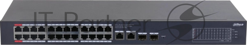 Коммутатор Dahua DH-CS4228-24GT-240 (L2) 26x1Гбит/с 2xКомбо(1000BASE-T/SFP) 24PoE 265W управляемый