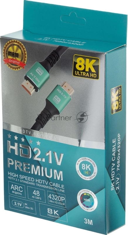 Кабель соединительный аудио-видео Premier 12392 HDMI (m)/HDMI (m) 3м. позолоч.конт. черный (012392)