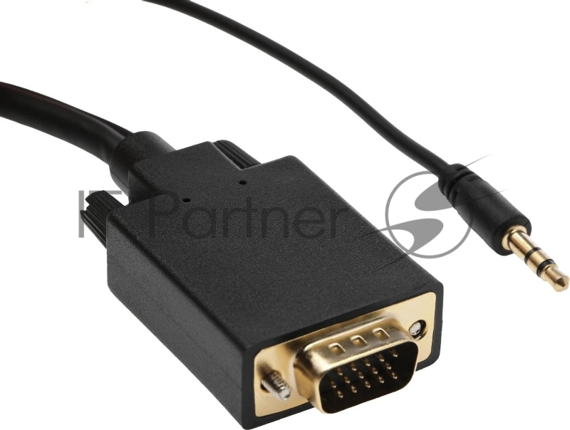 Кабель-переходник аудио-видео Premier 5-983AU HDMI (m)/VGA (m) 3м. позолоч.конт. черный (5-983AU 3.0)