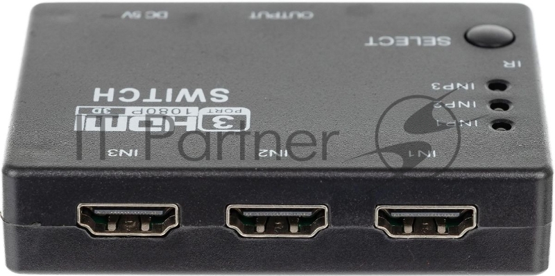 Переключатель аудио-видео Premier HDMI (f)/HDMI (f)/HDMI (f) черный (7004)