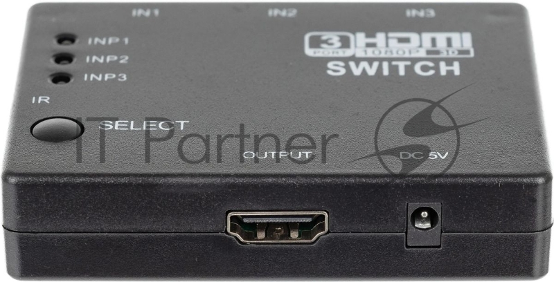 Переключатель аудио-видео Premier HDMI (f)/HDMI (f)/HDMI (f) черный (7004)