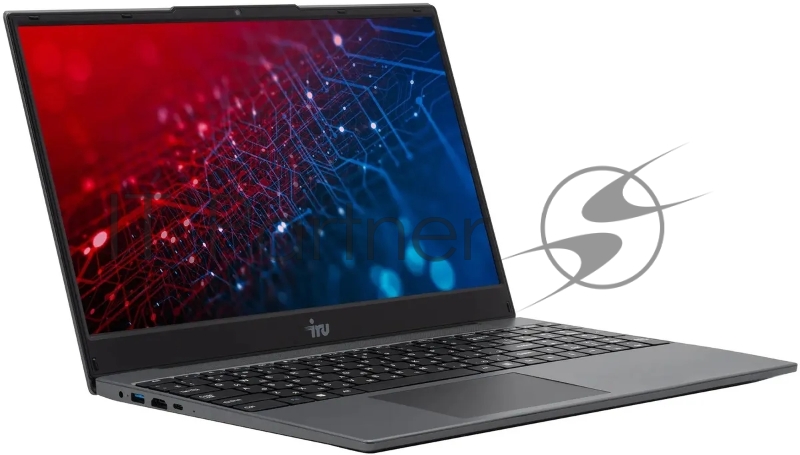 Ноутбук IRU Калибр 15PH Ryzen 5 5500U 8Gb SSD256Gb AMD Radeon Rx Vega 7 15.6 IPS FHD (1920x1080) Free DOS black WiFi BT Cam 4350mAh (2054000)