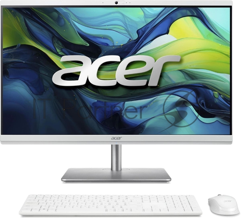 Моноблок Acer Aspire C27-195ES 27 Full HD Core Ultra 5 125U (3.6) 8Gb SSD512Gb Graphics CR Eshell GbitEth WiFi BT 65W клавиатура мышь Cam серебристый 1920x1080