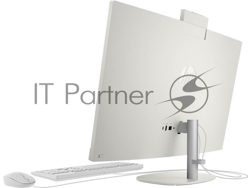 Моноблок/ HP All-in-One 27-cr1003nh 27(1920x1080)/Intel Core Ultra 7 155U(2Ghz)/16384Mb/512PCISSDGb Iris X/Cam/WiFi/war 1y/Starry White/DOS + Eng kbd, mouse