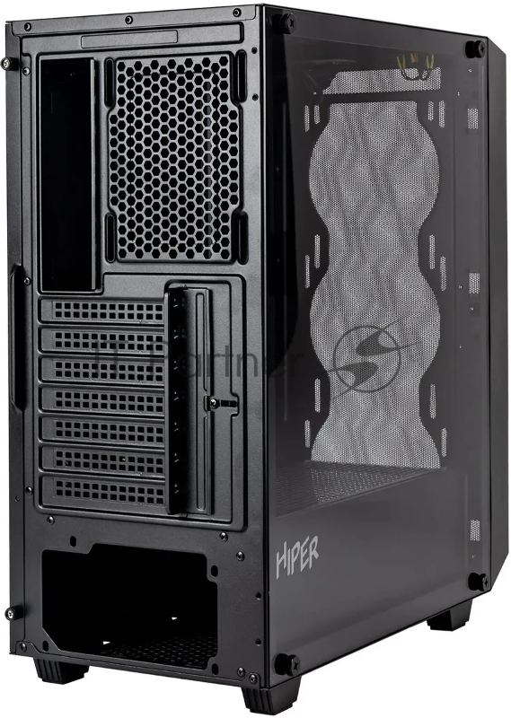 Корпус Hiper BH34-1 черный без БП ATX 5x120mm 2x140mm 2x200mm 1xUSB3.0 audio bott PSU