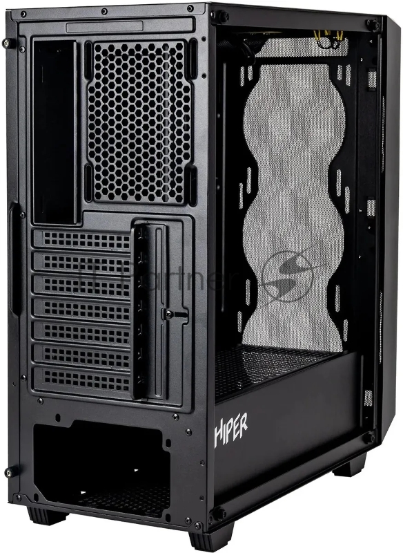 Корпус Hiper BH34-1 черный без БП ATX 5x120mm 2x140mm 2x200mm 1xUSB3.0 audio bott PSU