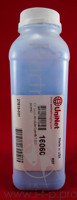 Тонер HP CP 5225/Canon LBP 9600 cyan CE741A Absolute Cyan (фл.) 7.3K Uninet