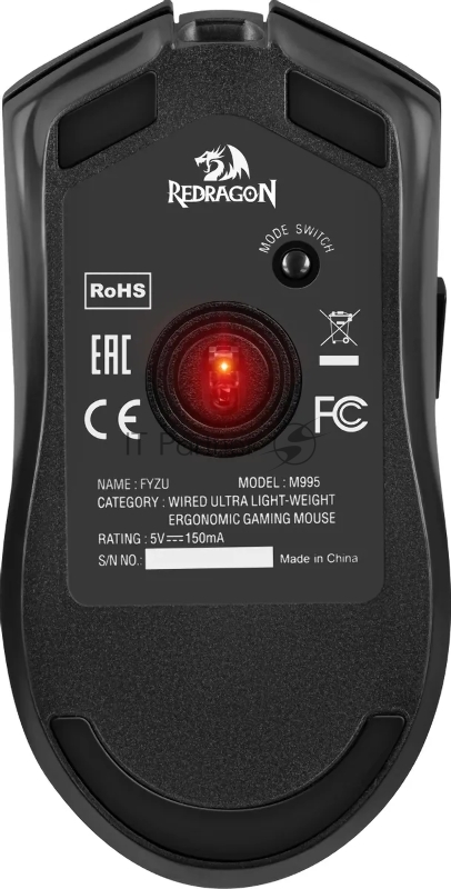Игровая мышь REDRAGON FYZU чёрная (USB, Pixart P3395, Huano, 6 кн., 26000 Dpi, RGB подсветка)