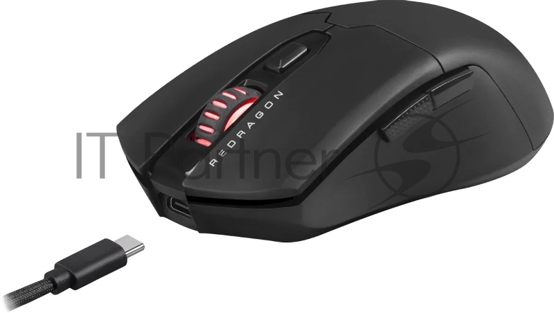 Игровая мышь REDRAGON FYZU чёрная (USB, Pixart P3395, Huano, 6 кн., 26000 Dpi, RGB подсветка)