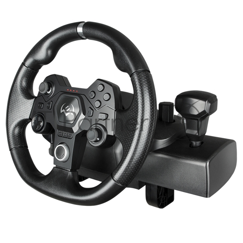 Руль SVEN GC-W900 (USB, педали, вибро, скоба, лепестки, АКПП, D-pad, 22 кн, резин. вставки, PC, Android, PS-3/4, XB1, XB360, N-Switch, X-Input, Direct Input)