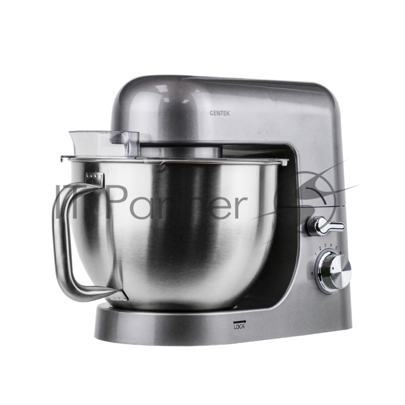 Миксер планетарный Centek CT-1151 (хром/серый)