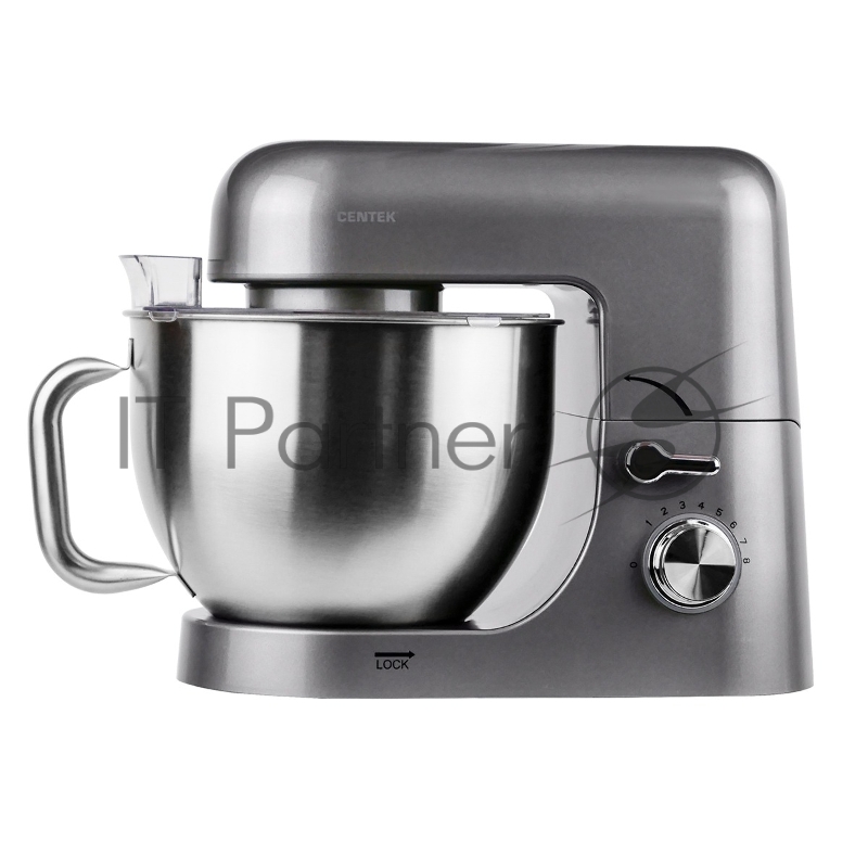 Миксер планетарный Centek CT-1151 (хром/серый)