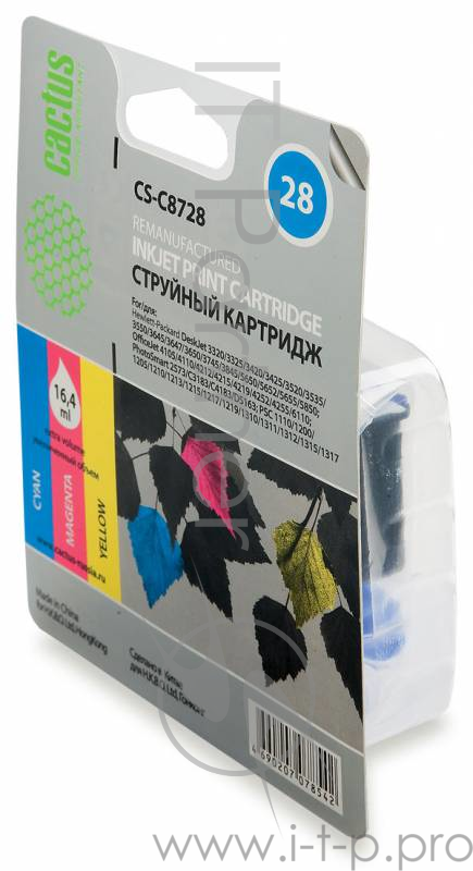 Картридж струйный Cactus CS-C8728 №28 многоцветный для HP DJ 3320/3325/3420/3425/3520