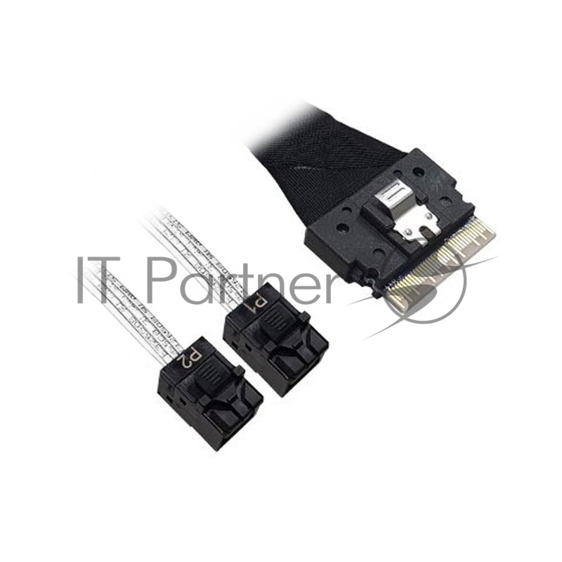 Кабель ACD 8654 x8 Slimline SASx8 (SFF8654) -to- 2 SAS HD (White) x4 (SFF8643 (NVMe Connection), for SuperMicro backplanes, 1M, (аналог Broadcom 05-60002-00)