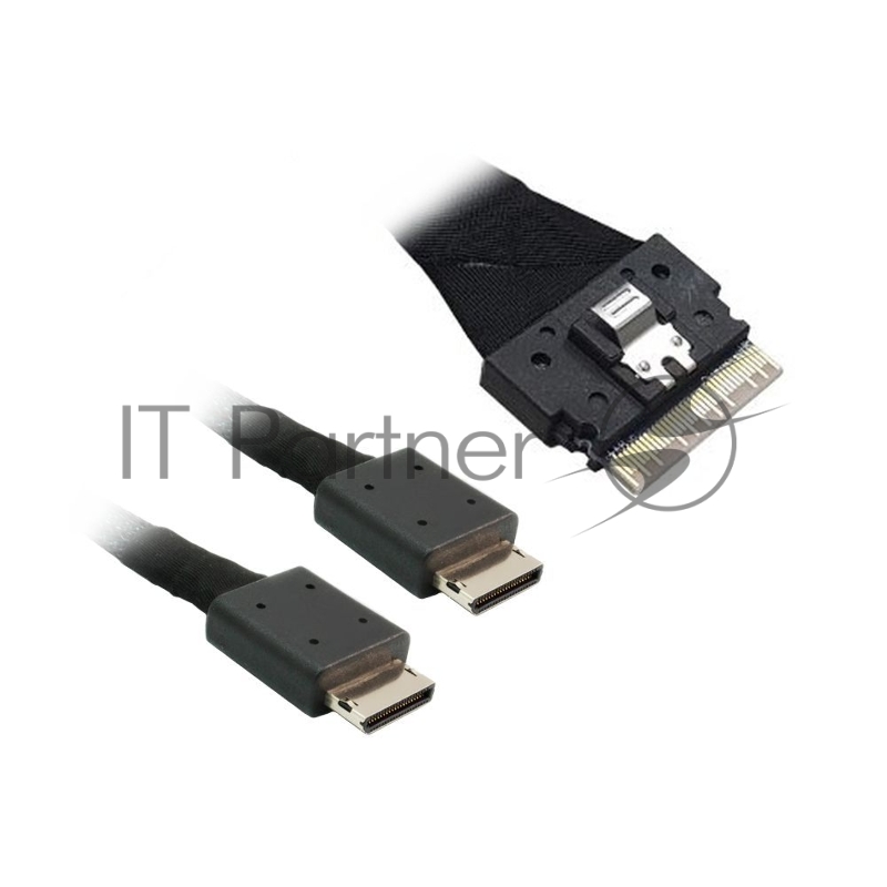 Кабель Amphenol RSL74-6658 Slimline SASx8 (SFF8654) -to- 2x OCuLink x4 (SFF8611), 1M, (аналог Broadcom 05-60001-00) {100}