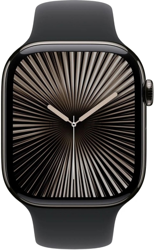 Часы Apple Watch S10 46mm Jet Black Aluminium Case/Black SB M/L MWWQ3ZP/A A2999 195949572432