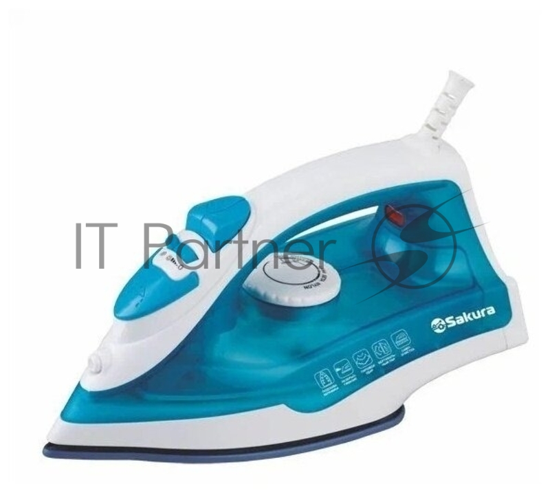 Утюг SAKURA SA-3063NG 1800Вт тефлон. подошва, пар. увлажнение, самоочист.