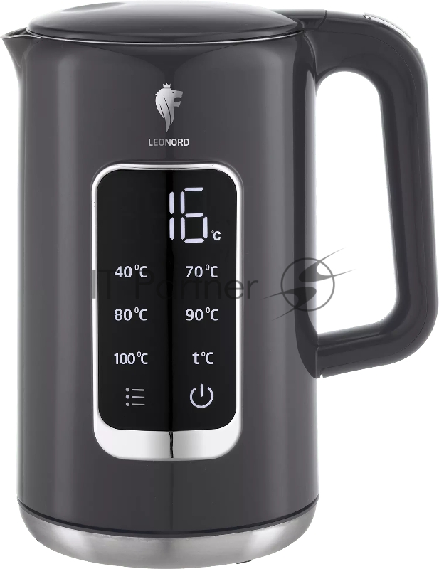 Чайник электрический LEONORD LE-1533 1,7л, двойной корпус, серый