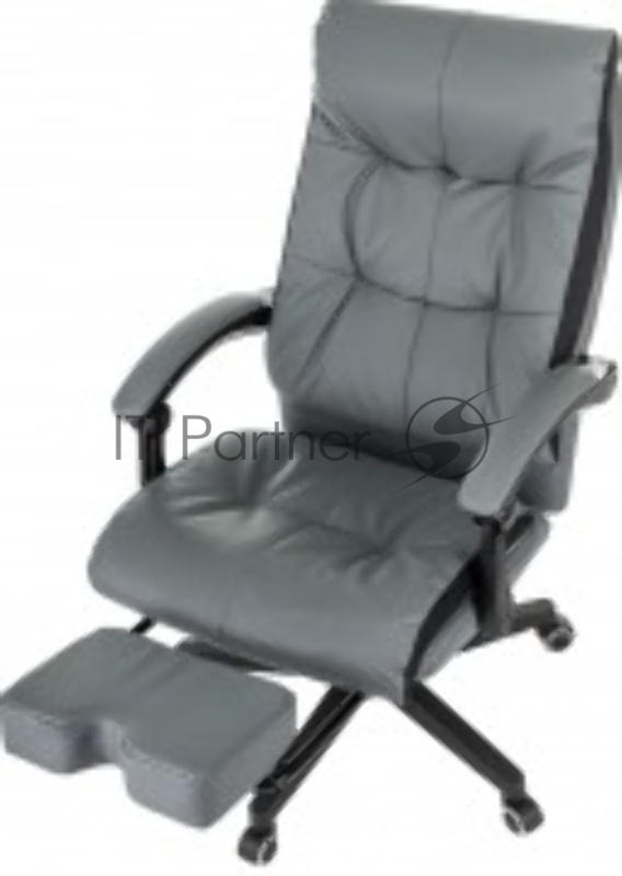 Кресло руководителя Бюрократ CH-824MSG-BF серый эко.кожа/ткань крестов. пластик подст.для ног