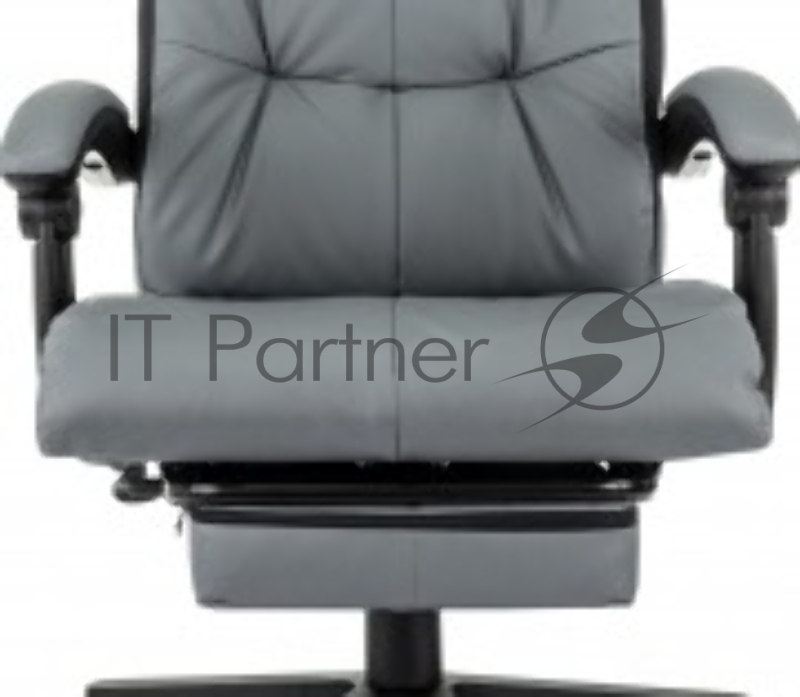 Кресло руководителя Бюрократ CH-824MSG-BF серый эко.кожа/ткань крестов. пластик подст.для ног