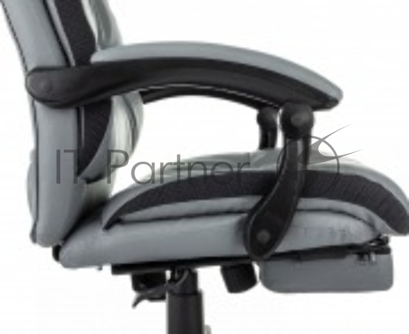 Кресло руководителя Бюрократ CH-824MSG-BF серый эко.кожа/ткань крестов. пластик подст.для ног